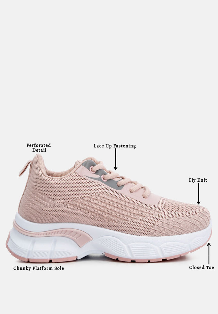 women lug sole athletic sneakers#color_pink