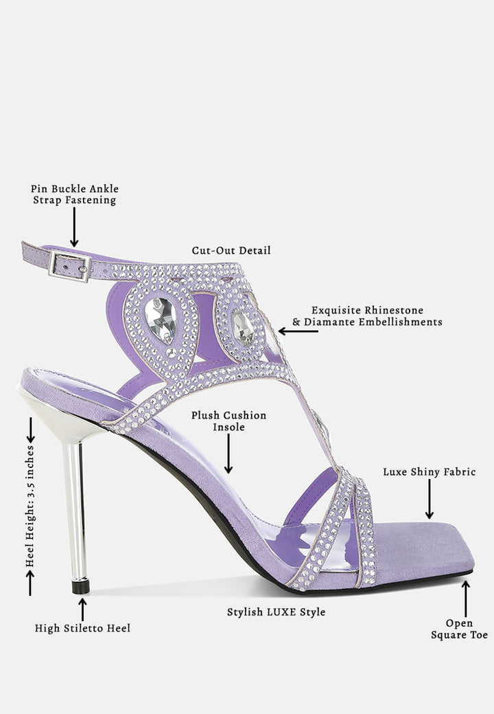 women diamante & rhinestones stiletto sandals#color_lilac