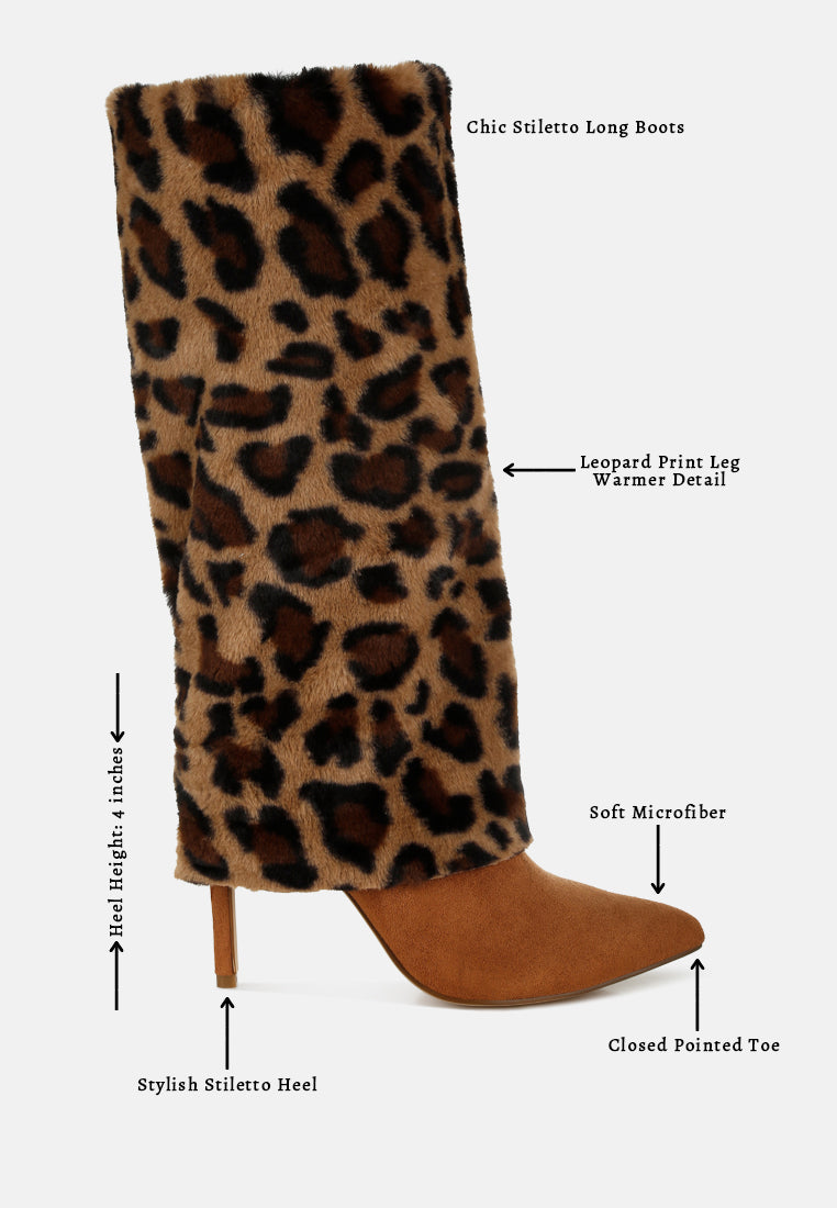 women fold-over calf-high boots#color_leopard