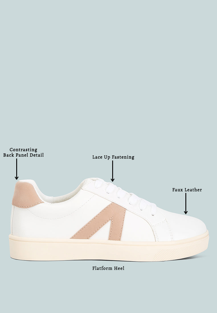 women panelling detail casual sneakers#color_blush