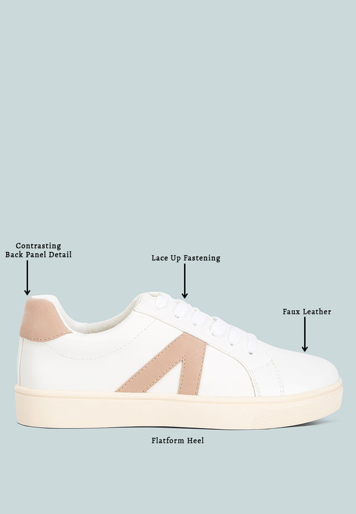 women panelling detail casual sneakers#color_blush