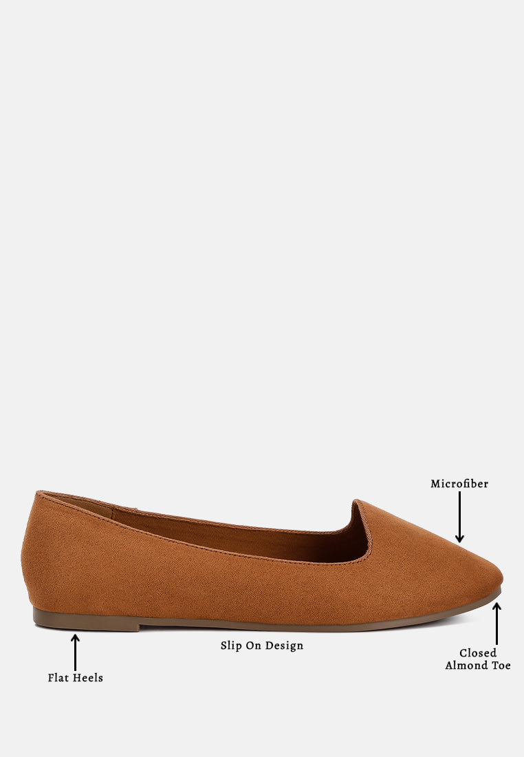 women casual flat ballerinas#color_tan