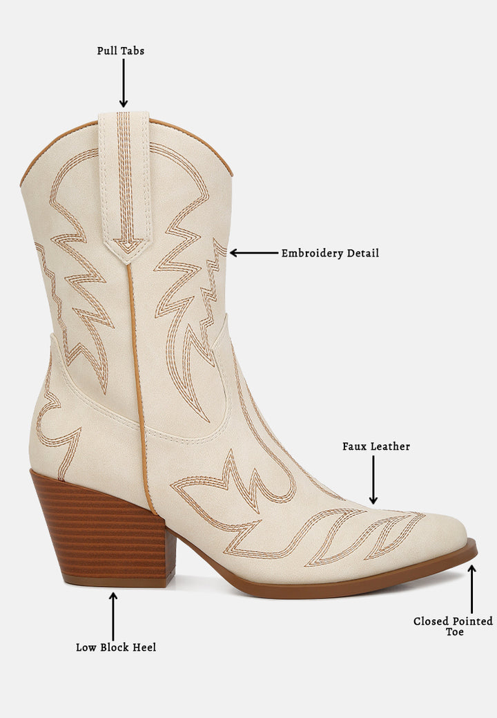 Women Faux Leather Patchwork Detail Boots