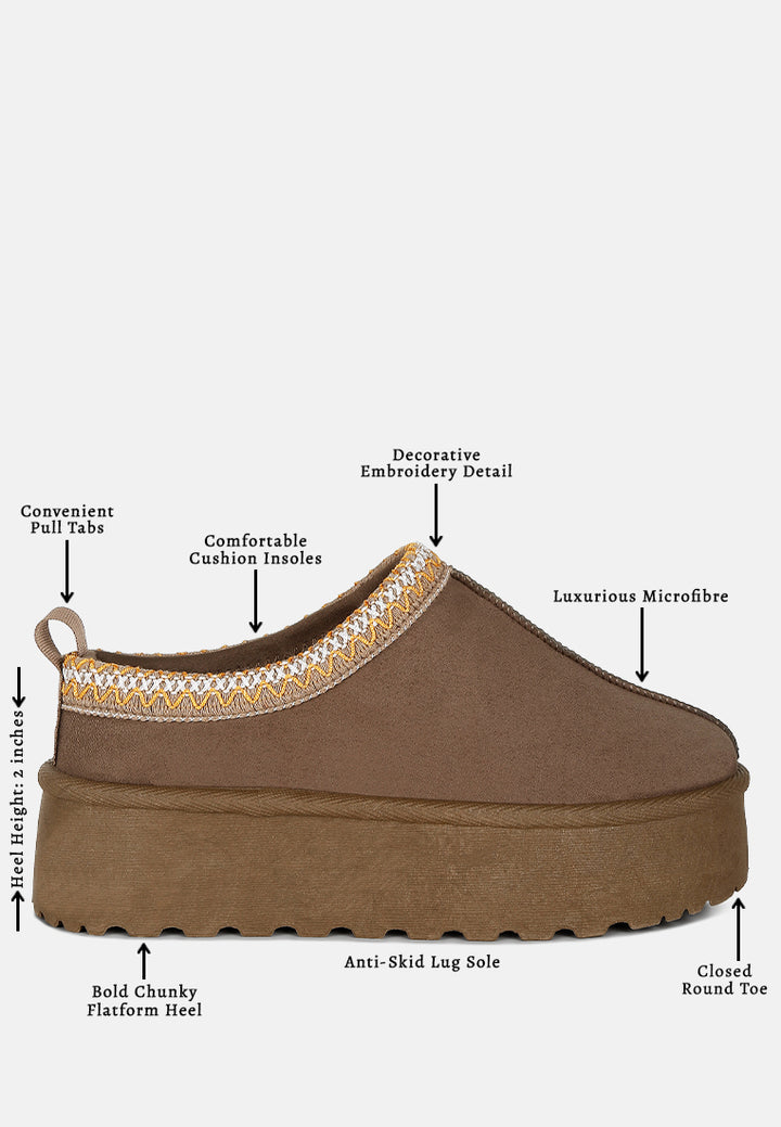 women embroidered platform fur classic slip-on#color_taupe