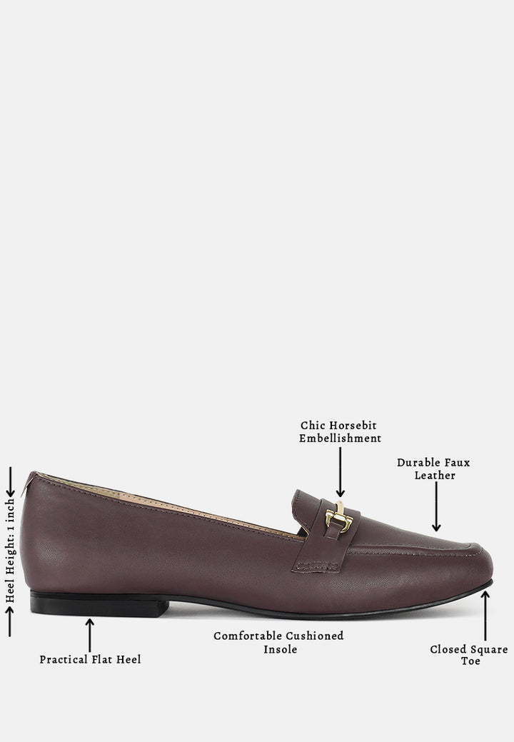 women classic horsebit-embellished loafers#color_brown