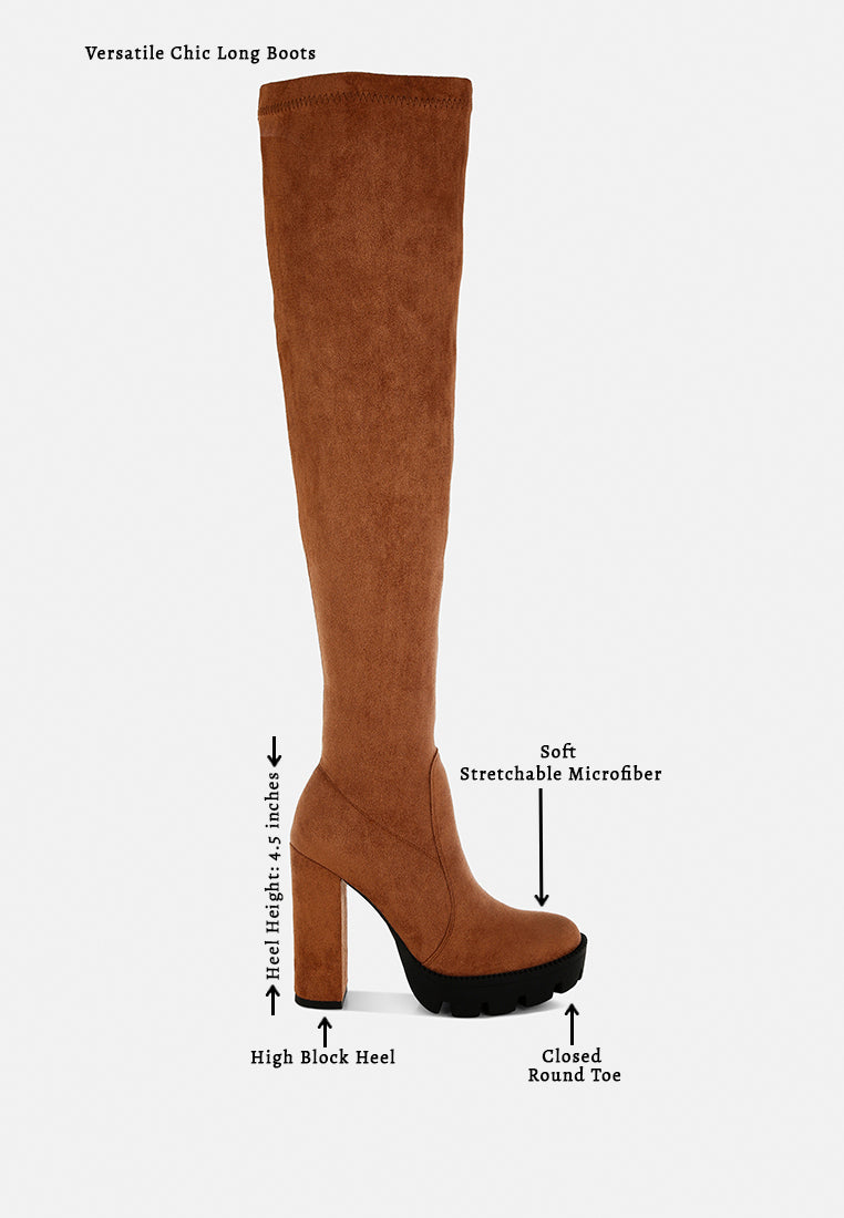 maple faux suede long boots by ruw#color_tan