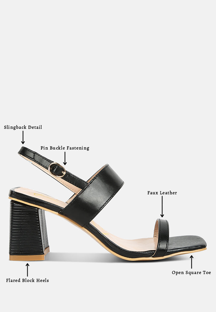 women elasticated gussets block heel sandals#color_black
