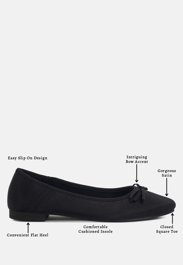 women bow detail satin ballerinas#color_black