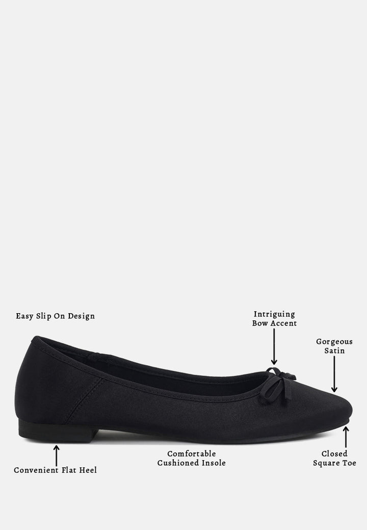 women bow detail satin ballerinas#color_black
