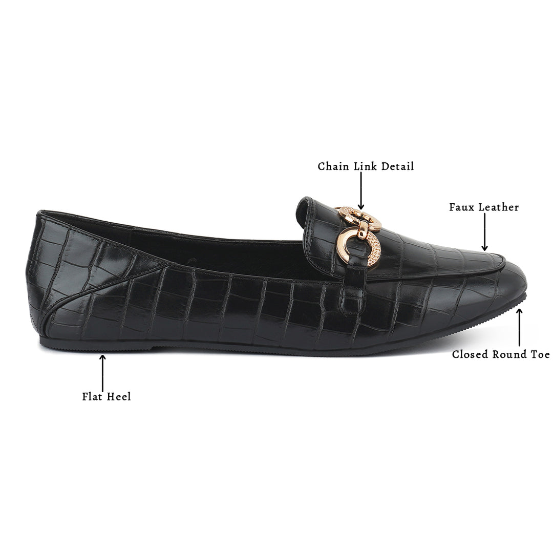 women velvet diamante buckle casual loafers#color_black