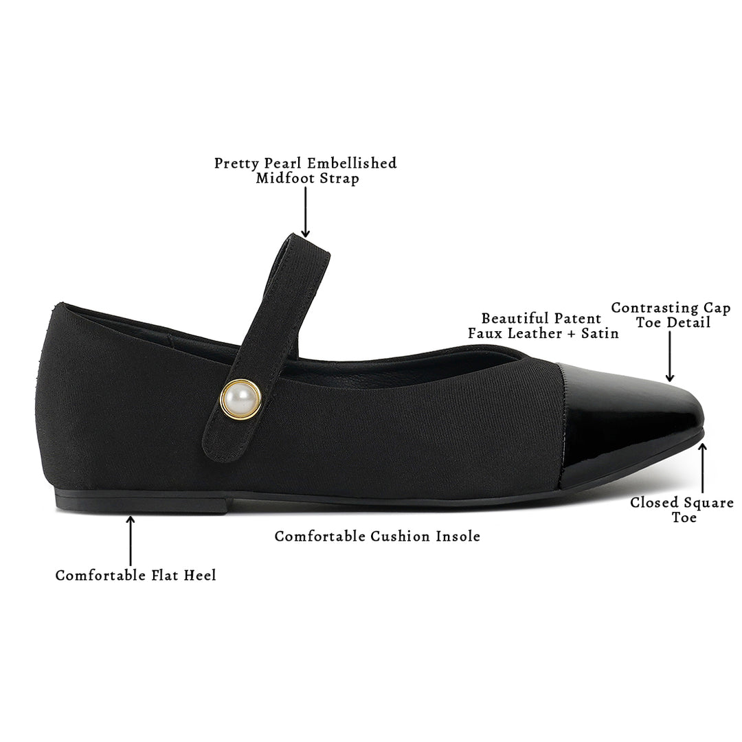 square toe mary jane ballerinas#color_black