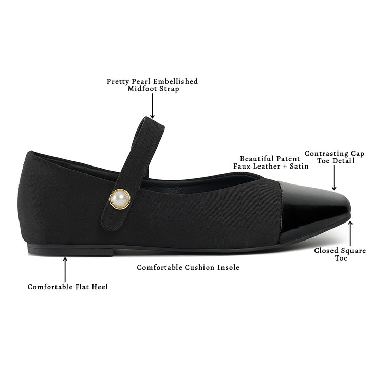 square toe mary jane ballerinas#color_black