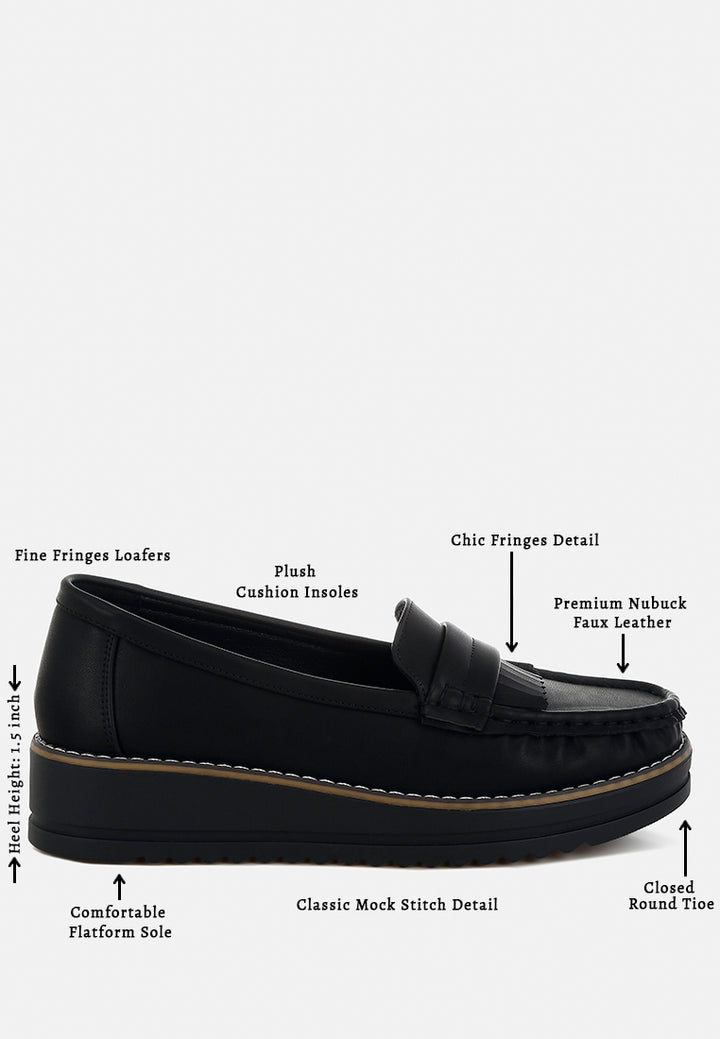 women fringed nubuck loafers#color_black