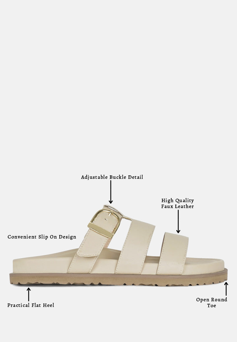 women strappy faux leather slip on flats#color_beige