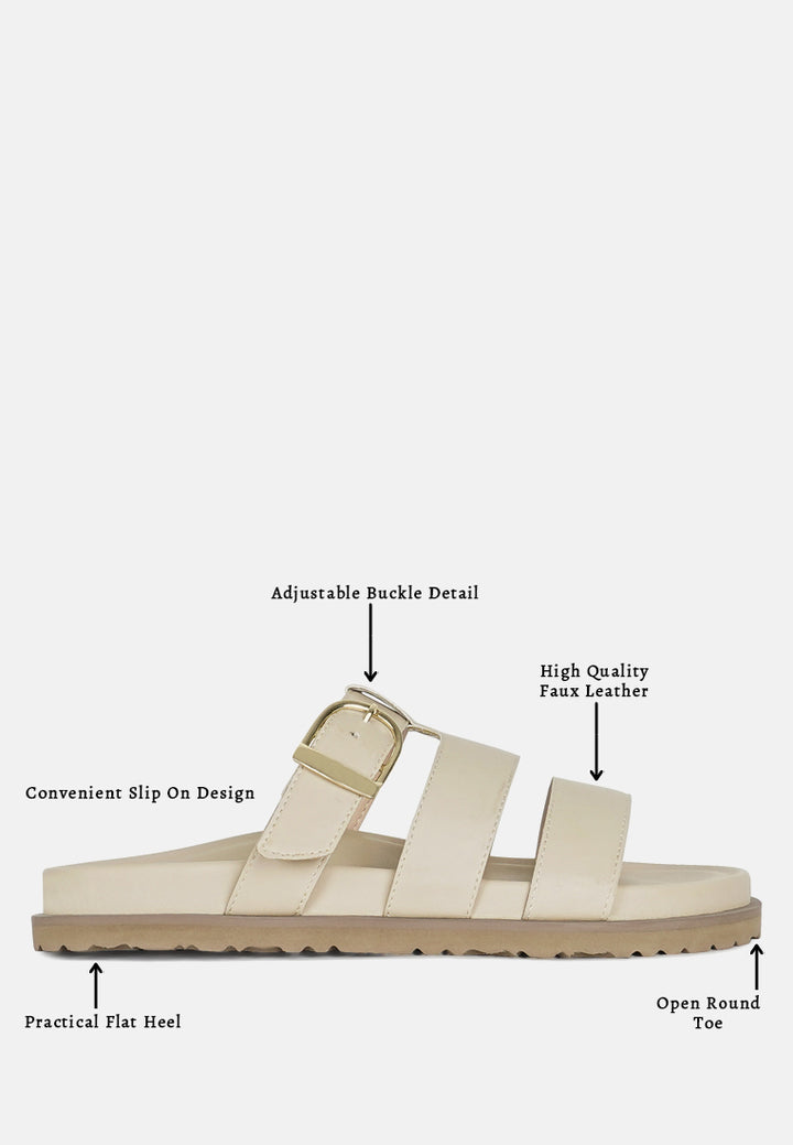 women strappy faux leather slip on flats#color_beige