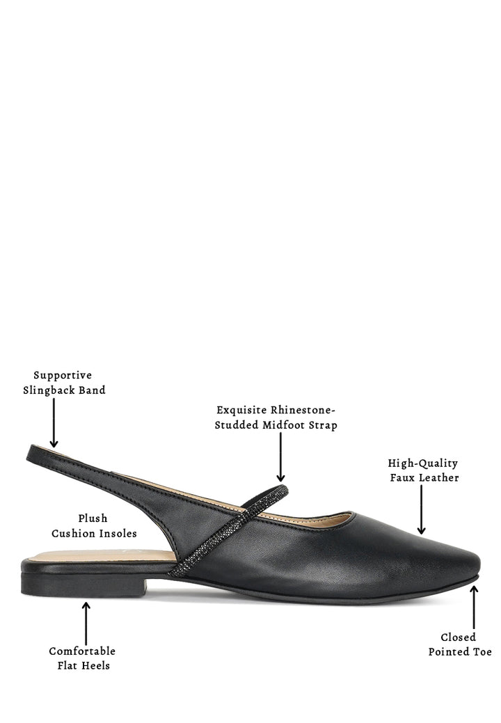 women pointed toe slingback sandals#color_red