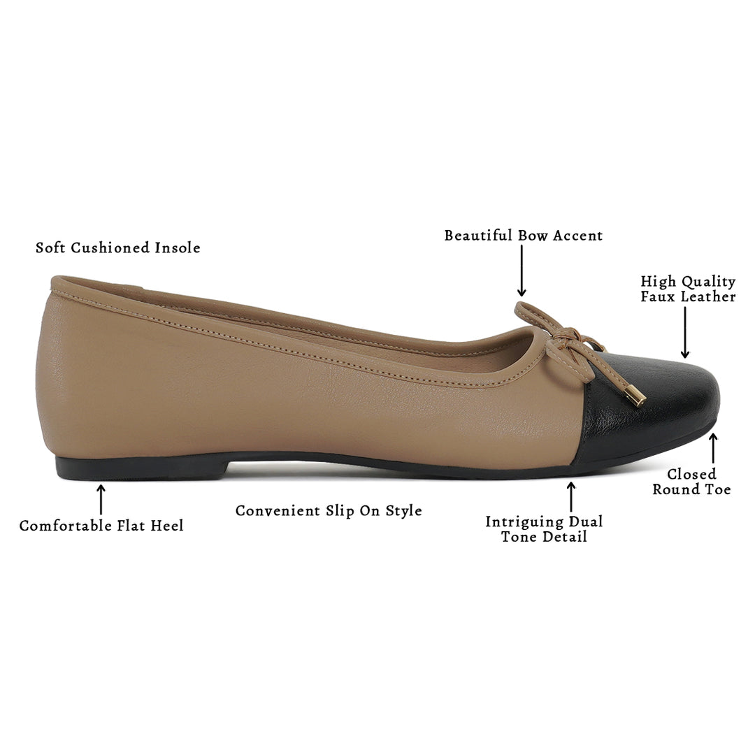 Women Two Tone Ballet Flats
