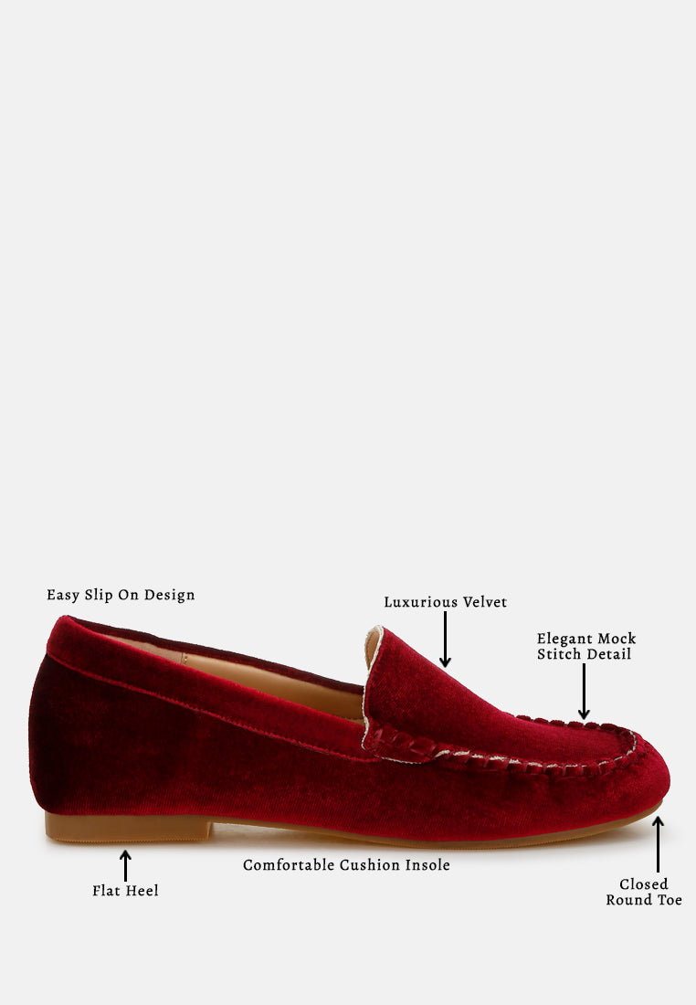 women velvet flat loafers#color_burgundy