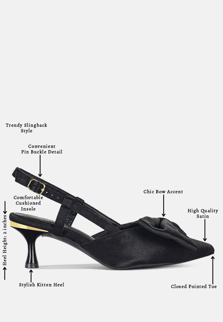 london rag women bow detail slingback sandals#color_black