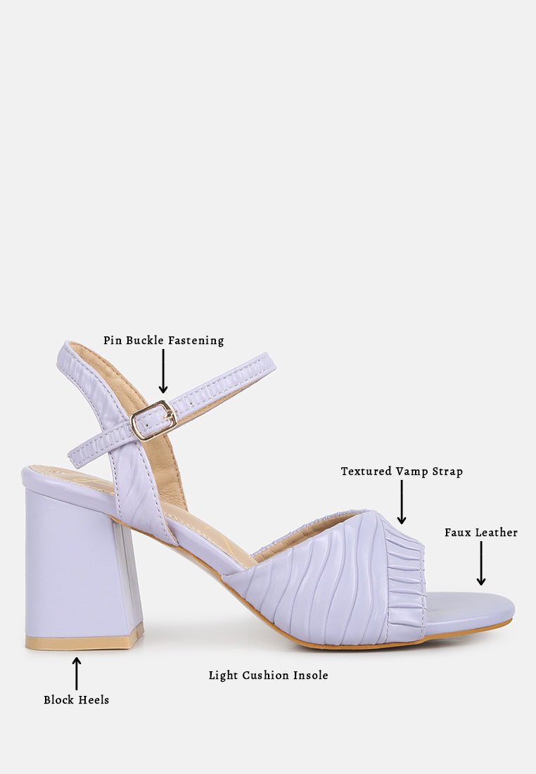 women pleated strap block heel sandals#color_lilac