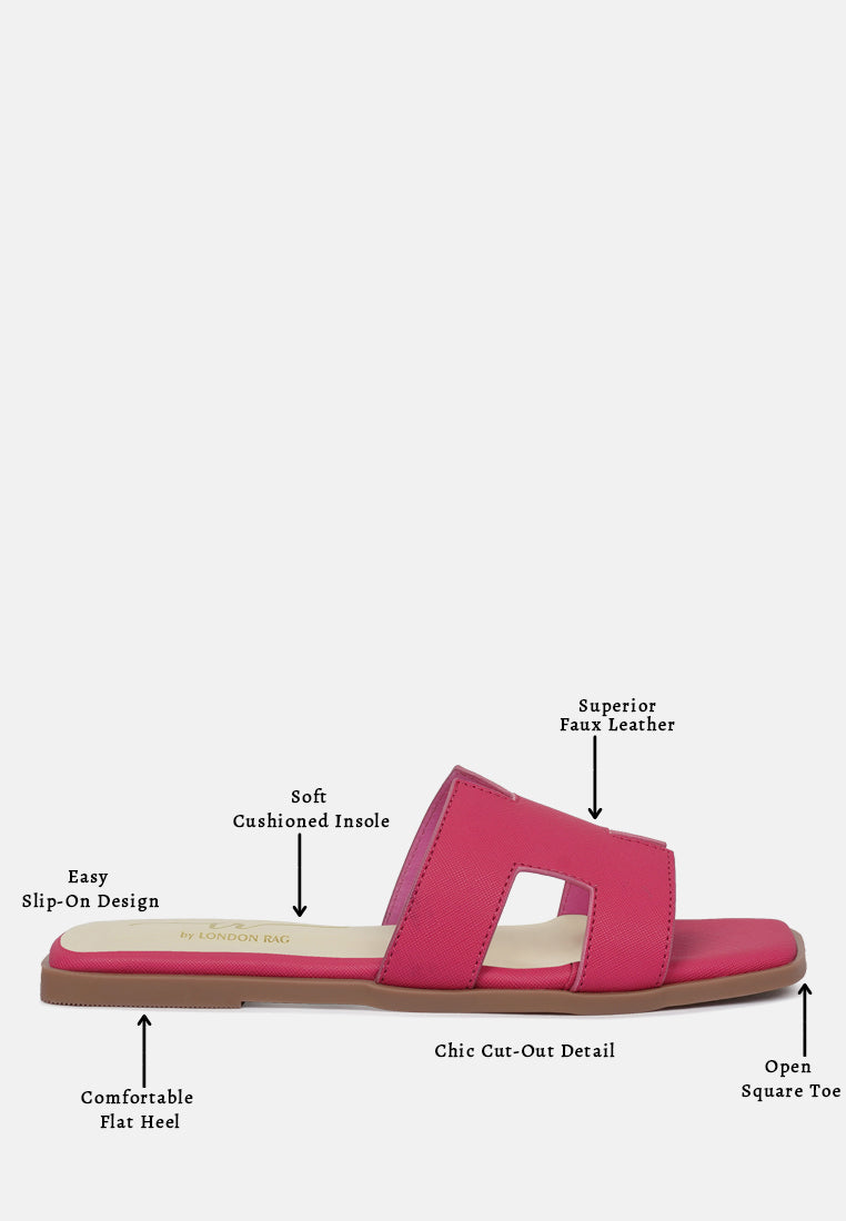 women square toe slip on flats#color_fuchsia