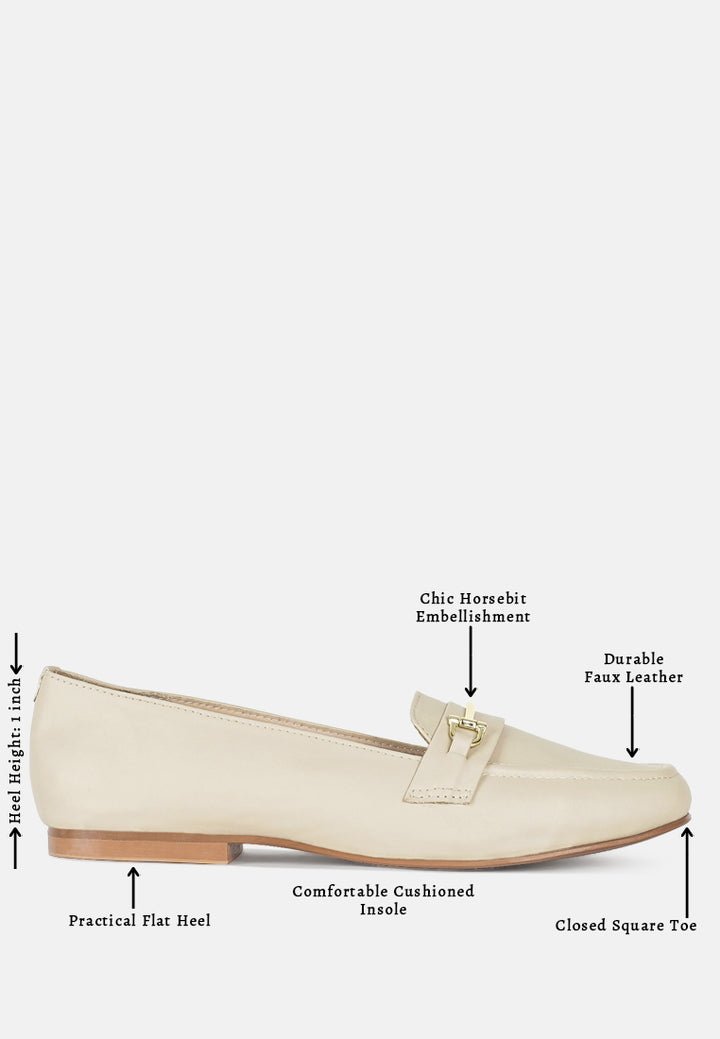 women classic horsebit-embellished loafers#color_beige