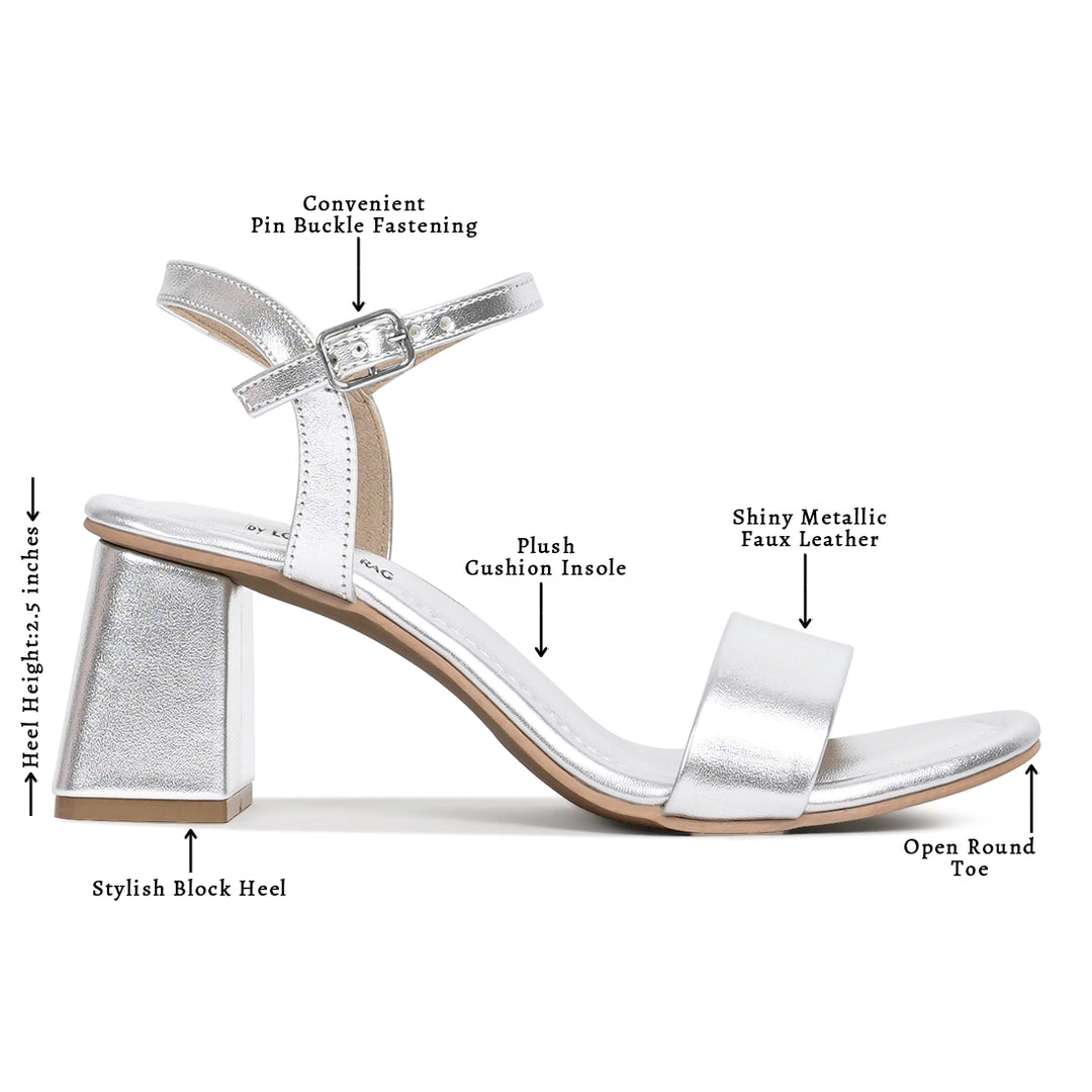 london rag women metallic faux leather sandals#color_silver