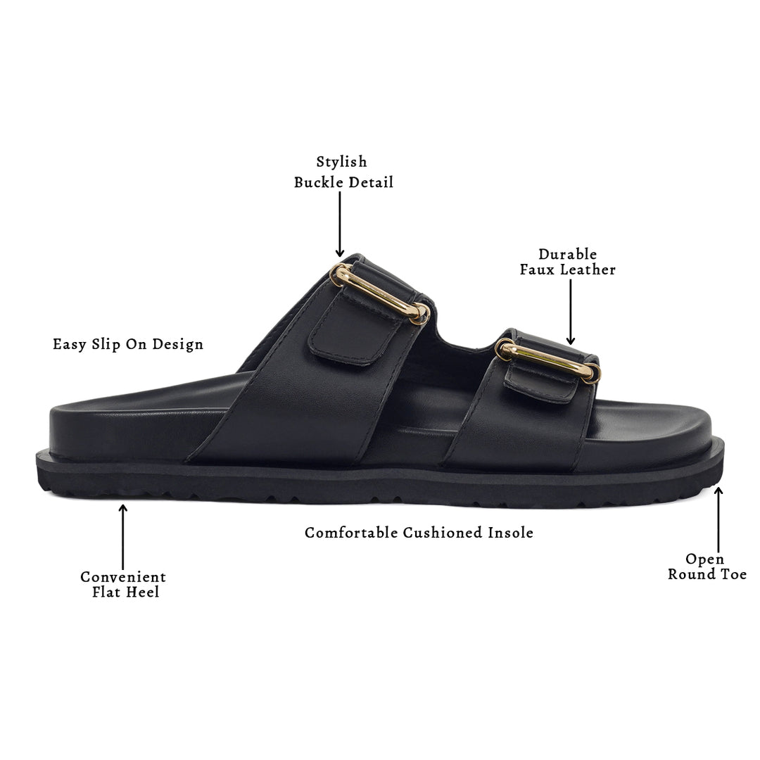 women flat slip ons#color_black