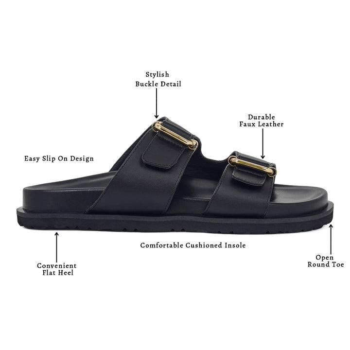 women flat slip ons#color_black