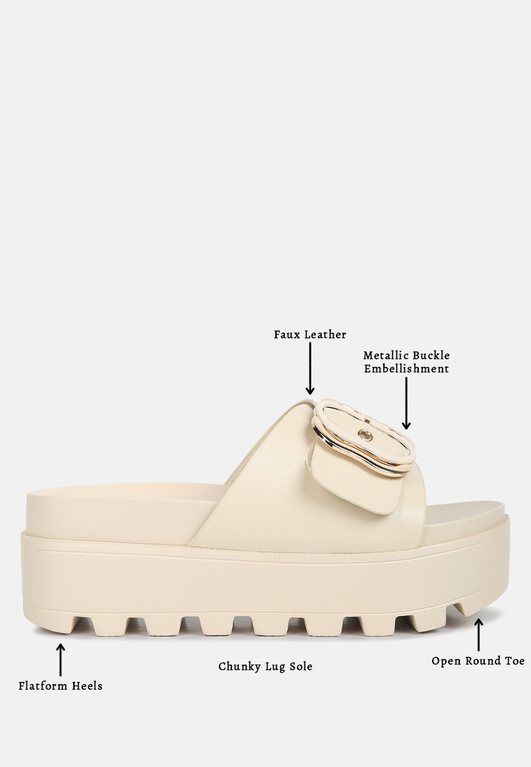 women lug sole flatform sliders#color_beige