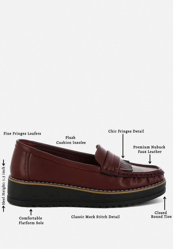 women fringed nubuck loafers#color_burgundy