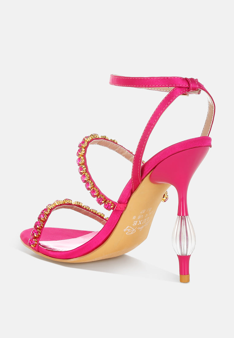 aragon diamante embellished fantasy heel sandals#color_fuchsia