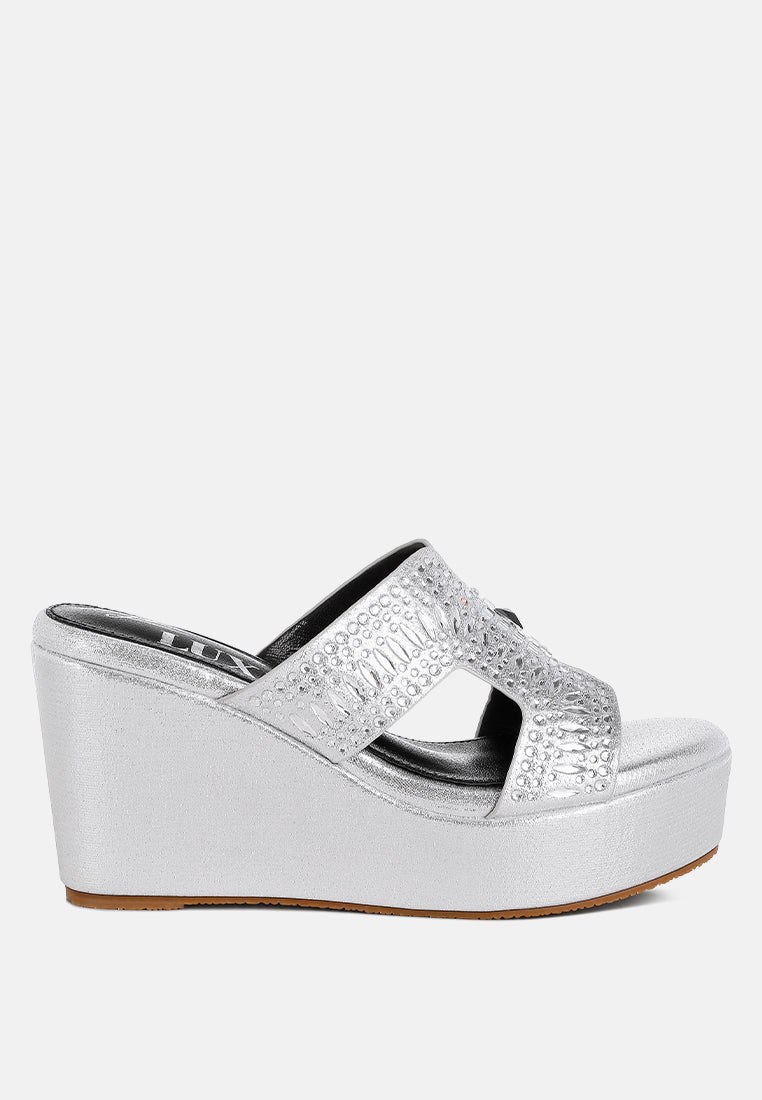 marnier diamante & rhinestone detail cut-out sandals#color_silver