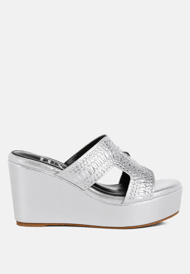 marnier diamante & rhinestone detail cut-out sandals#color_silver