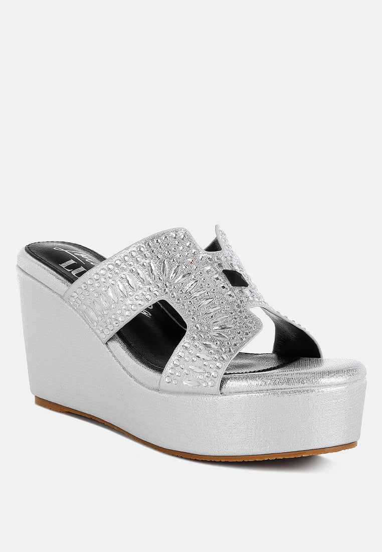 marnier diamante & rhinestone detail cut-out sandals#color_silver