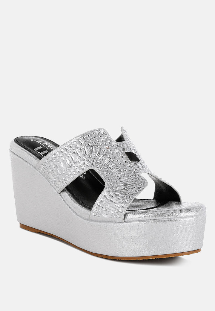 marnier diamante & rhinestone detail cut-out sandals#color_silver