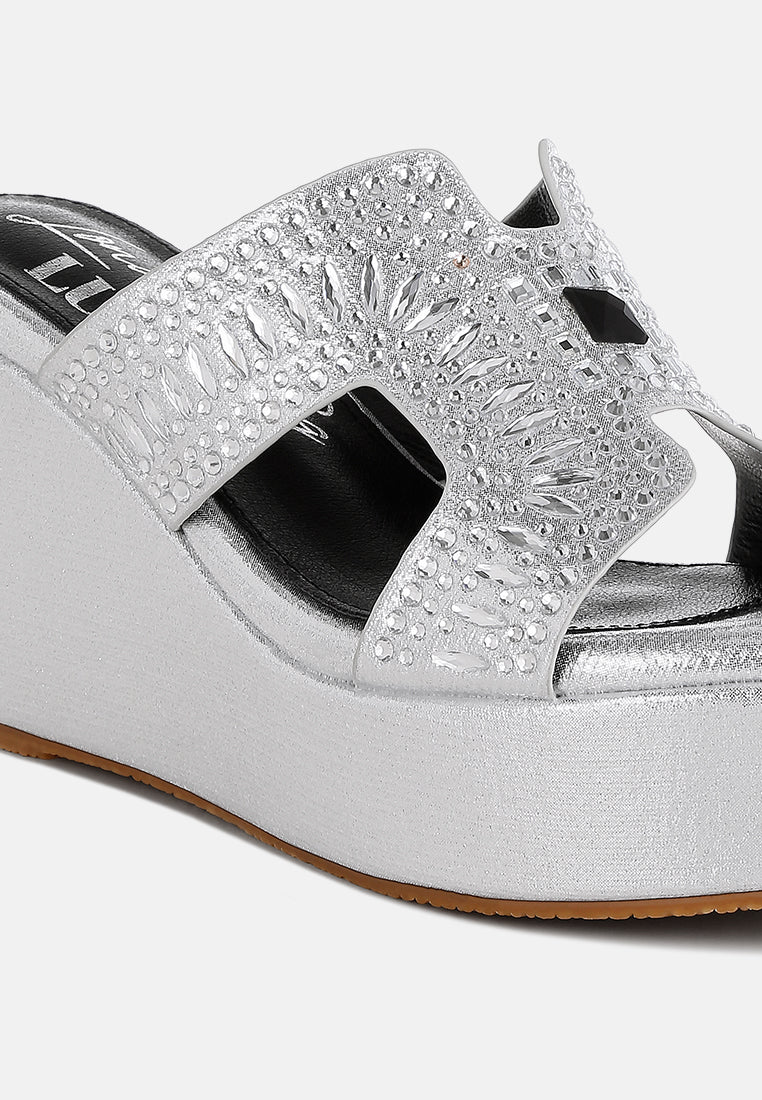 marnier diamante & rhinestone detail cut-out sandals#color_silver