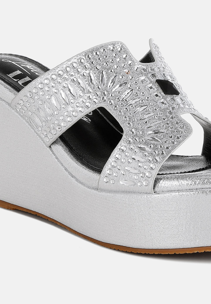 marnier diamante & rhinestone detail cut-out sandals#color_silver