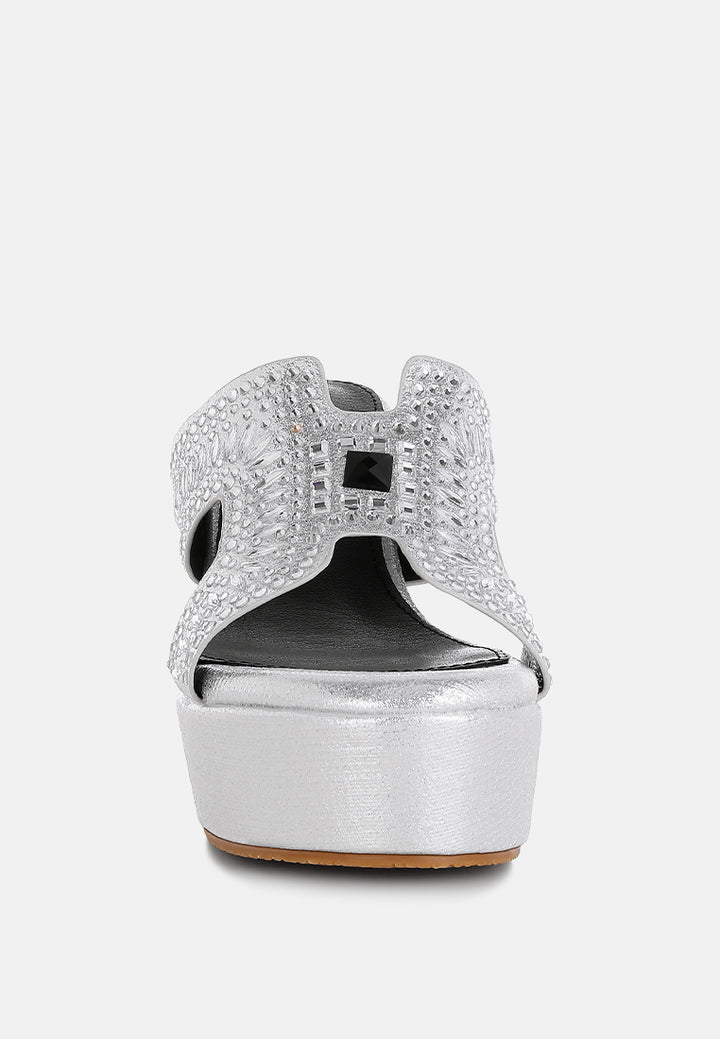 marnier diamante & rhinestone detail cut-out sandals#color_silver