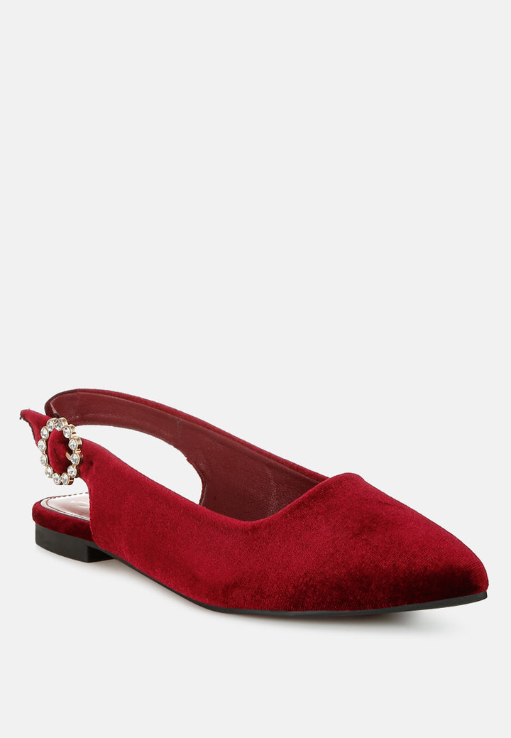 women velvet slingback flat sandals#color_dark-red