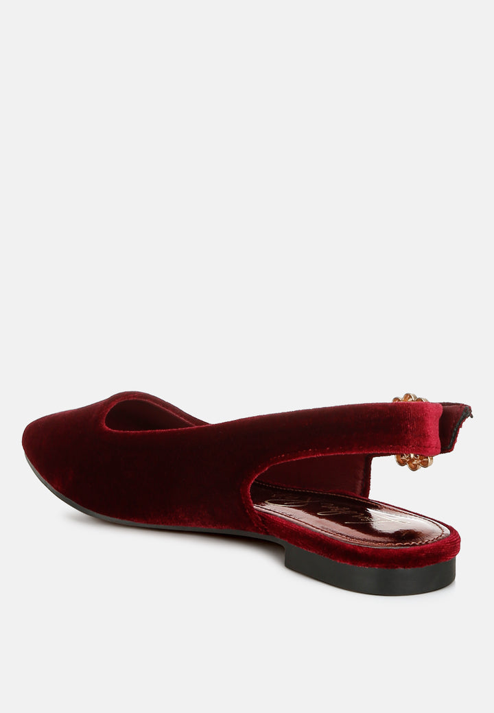 women velvet slingback flat sandals#color_dark-red