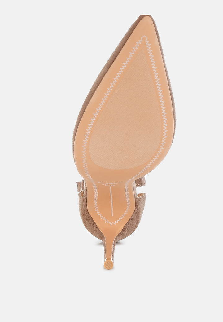 Women Microfiber Stiletto Sandals