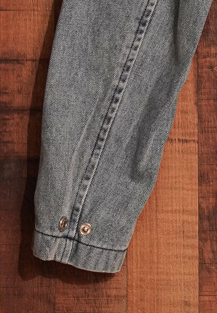 cropped front zip denim jacket#color_grey