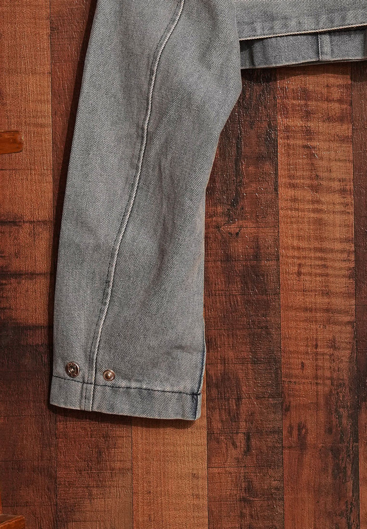 women cropped front zip denim jacket#color_light-blue