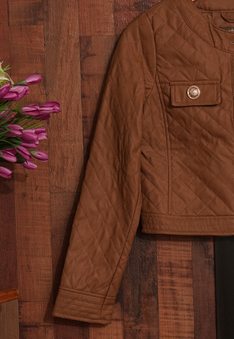 Women Quilted Cropped Jacket