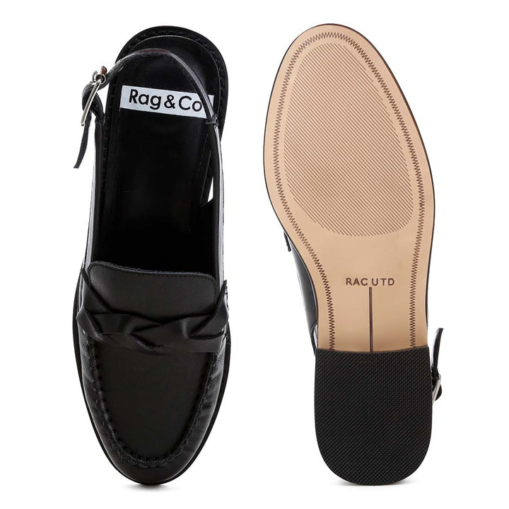 genuine leather loafer sandals
#color_black