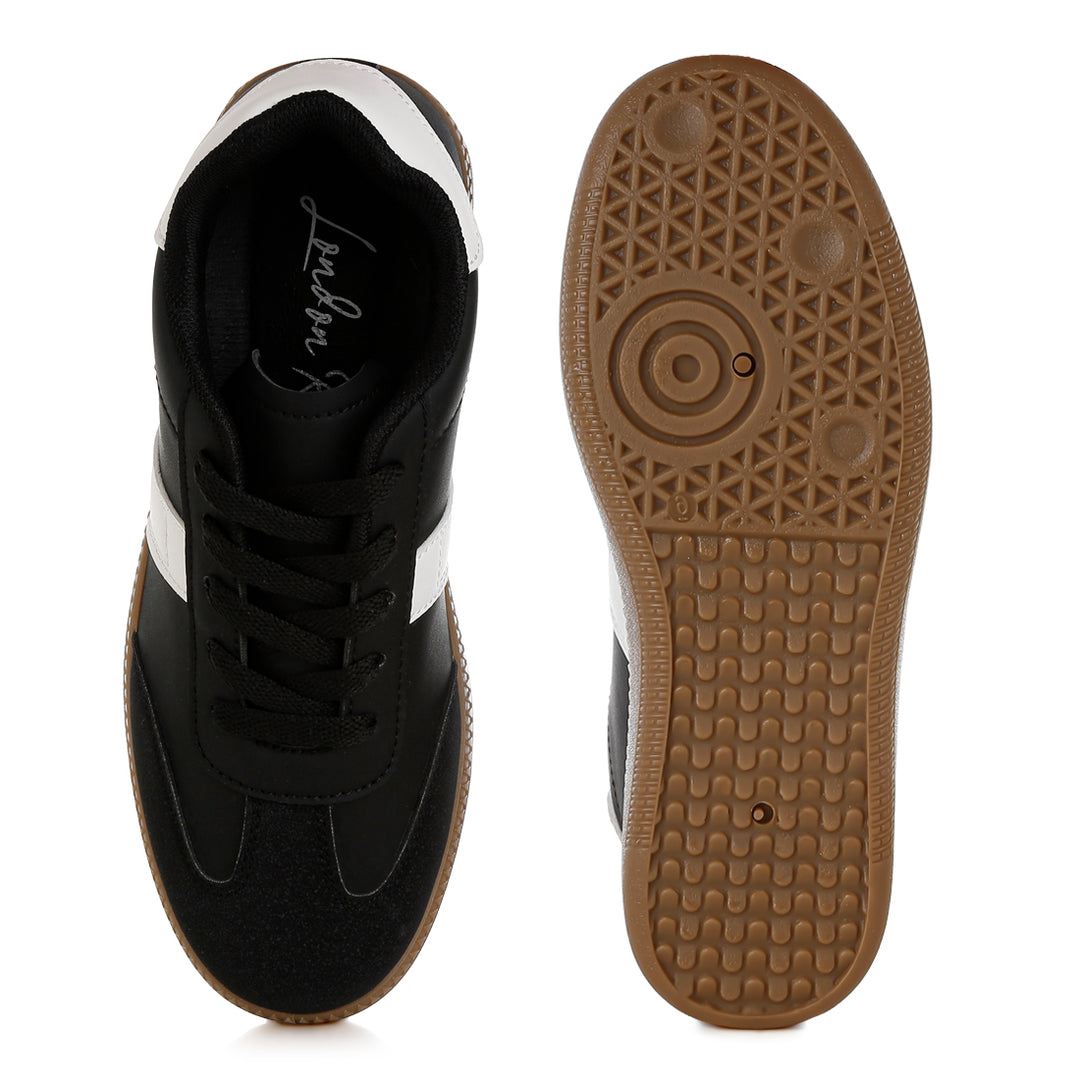 classic lace-up flatform sneaker#color_black