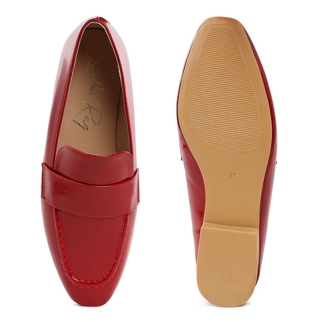 flat heel loafers#color_dark-red