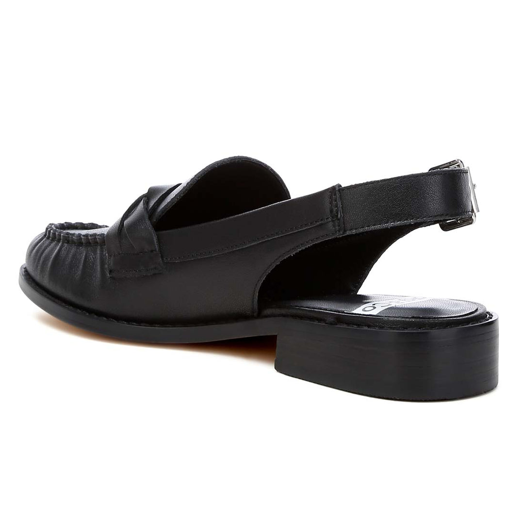 genuine leather loafer sandals
#color_black