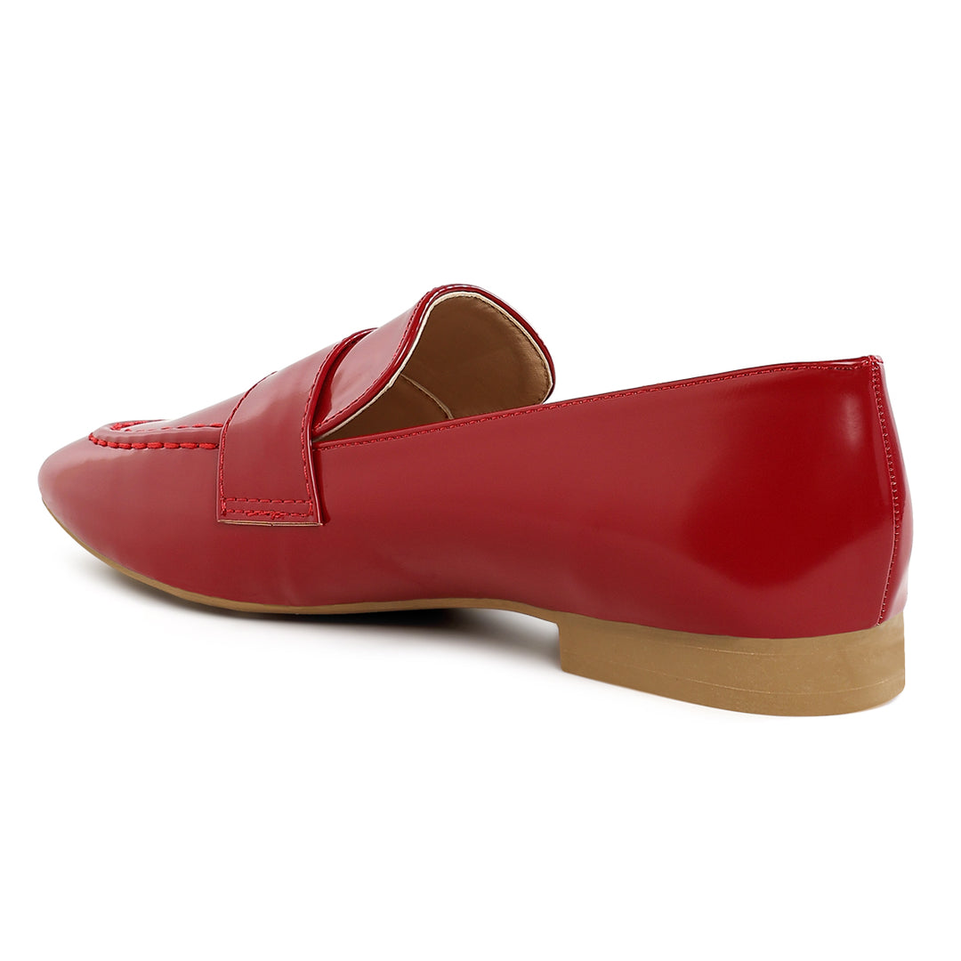 flat heel loafers#color_dark-red